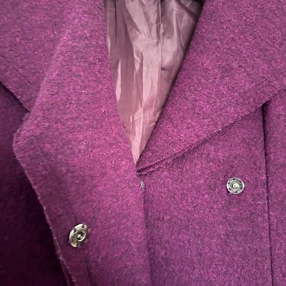 Halogen raspberry boiled wool coat - Picture 4 of 8